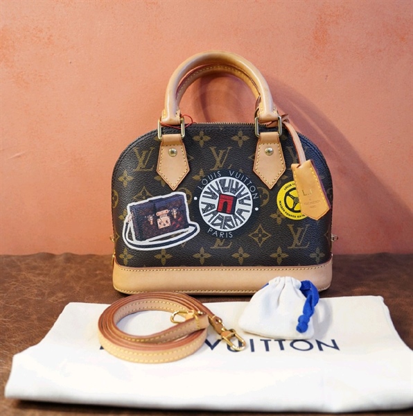 Túi LV Alma hoa nâu họa tiết +