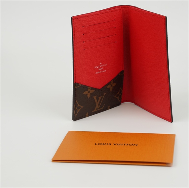 Ví LV lỡ hoa nâu phối đỏ +