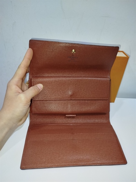 Ví LV Gập 3 Lòng Nâu+