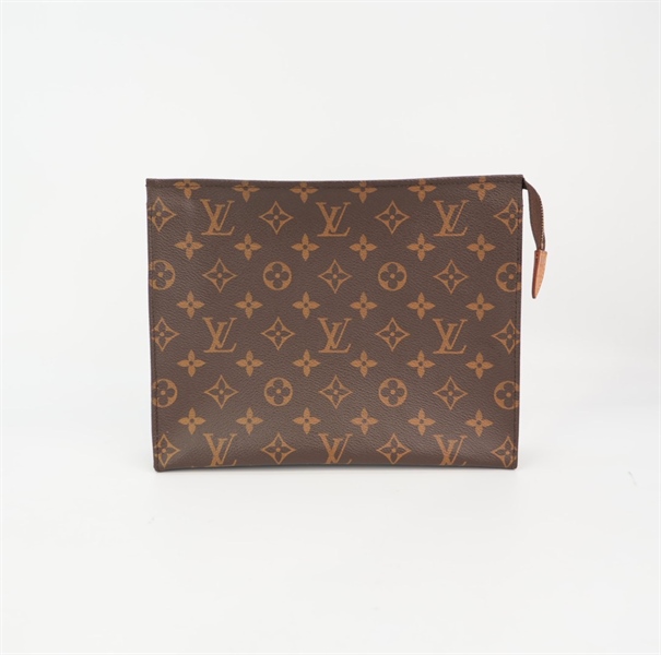 Túi LV hoa nâu khoá kéo vàng TB +