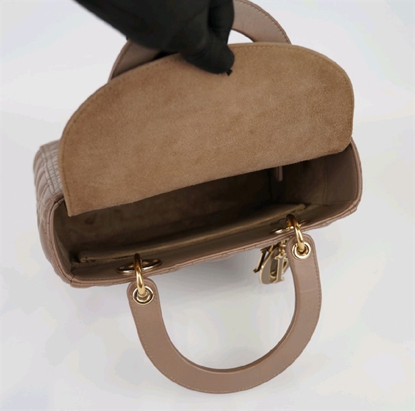 Túi Dior Lady xám nâu KG+
