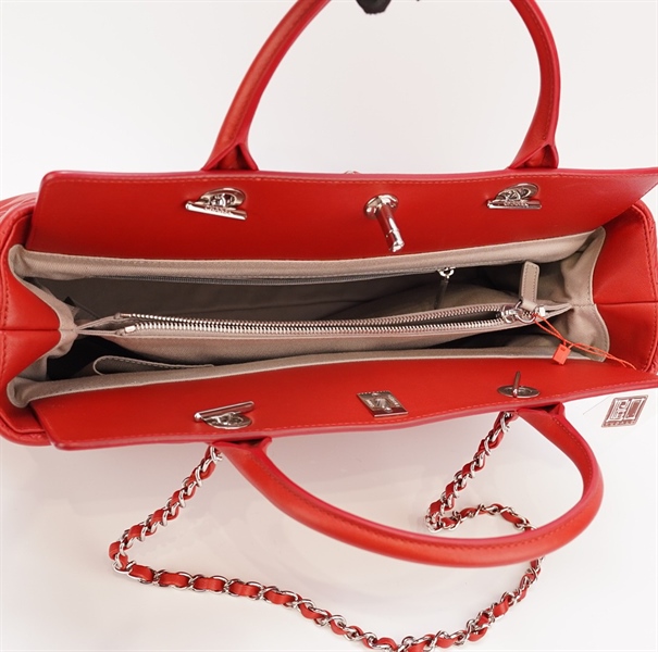Túi Chanel đỏ dây xích size 38cm KG+