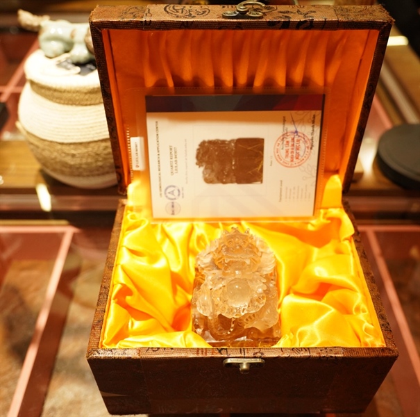 Ấn Rồng thạch anh tóc vàng 845857 KG+