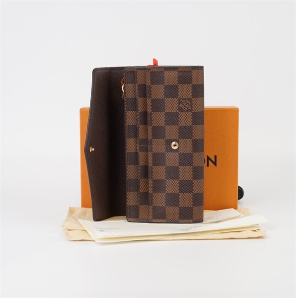 Ví LV dài ô vuông nâu KG+