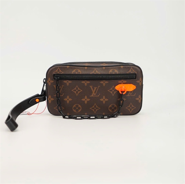 Túi LV hoa nâu dây xích đen size 20 TB+