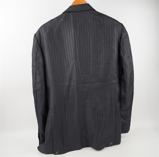 Áo vest versase đen sọc ánh kim KG+