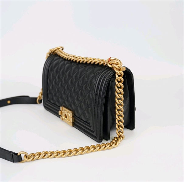 Túi Chanel Boy đen sz27cm KG+