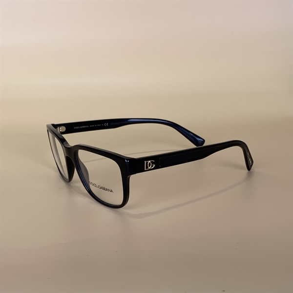 Kính gọng cận đen D&G logo vàng KG+