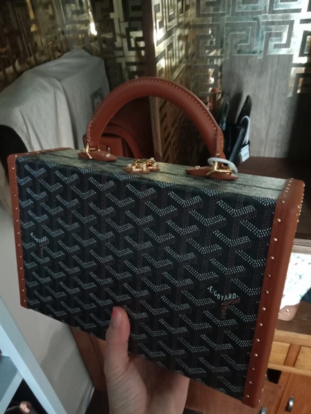 Túi Egoyard cốp màu xám viền nâu size 24 +