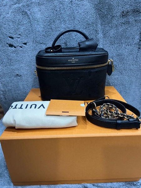 Túi LV Vanity đen kèm ổ chìa KG+