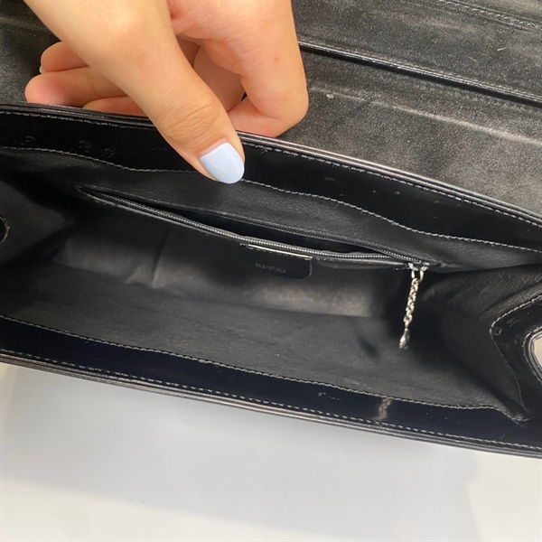 Túi Gucci đen da trơn KG+