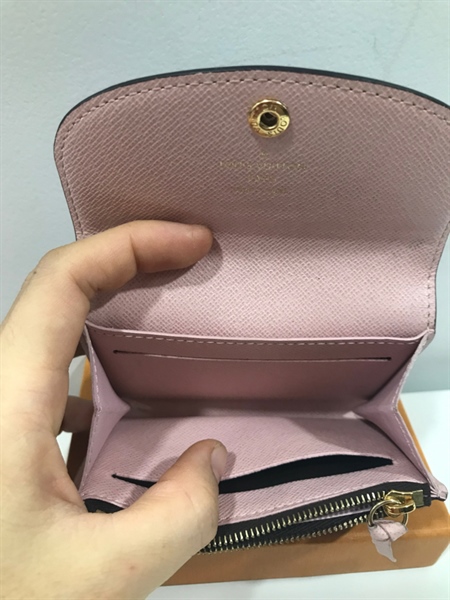 Ví LV Gập Đôi Nút Hồng+