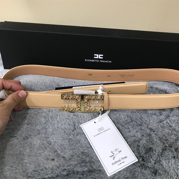 Thắt lưng Elisabetta Franchi màu kem KG+