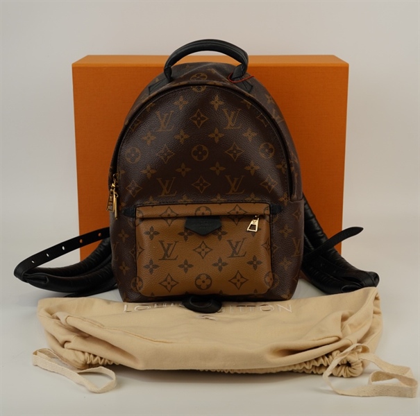 Balo LV hoa nâu da bê+