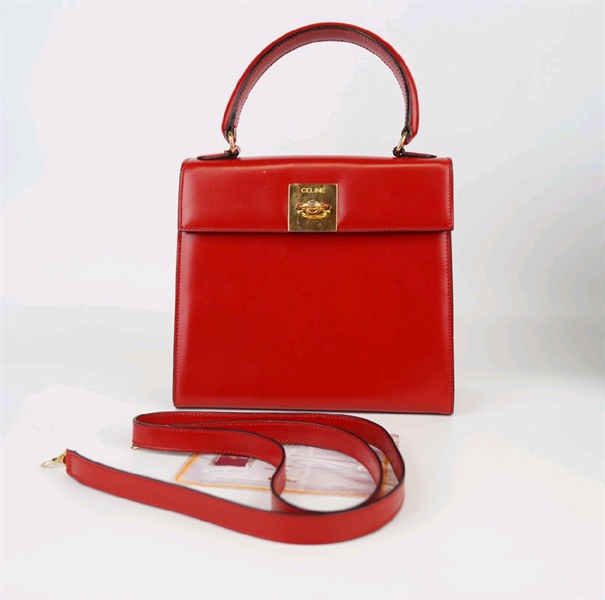 Túi Celine xách tay màu đỏ KG+