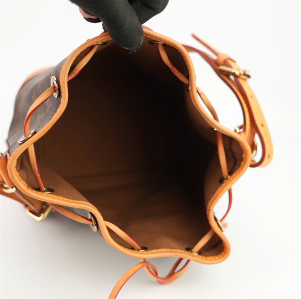 Túi LV dây rút hoa nâu size 18 ++