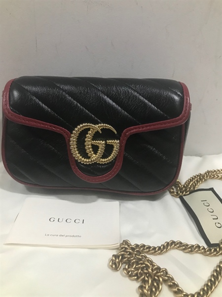 Túi GG Đen Viền Đỏ 16cm+