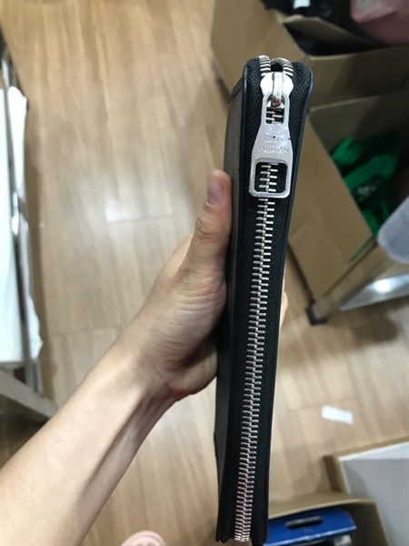 Ví Dài LV Ô Vuông Nâu+