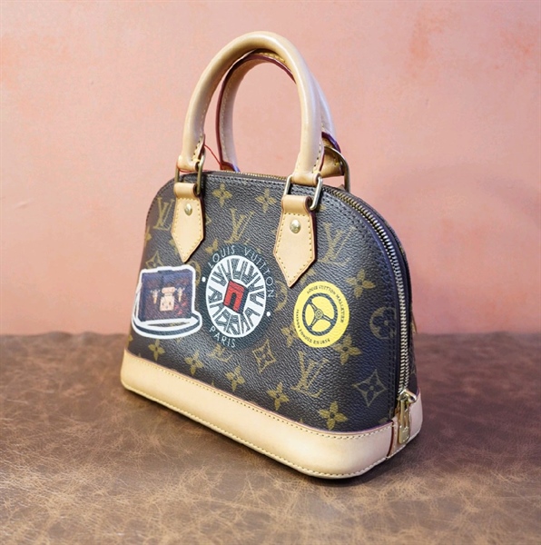 Túi LV Alma hoa nâu họa tiết +