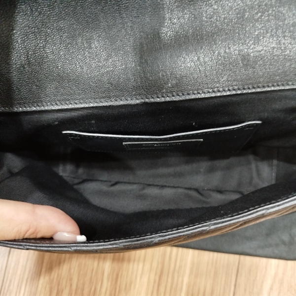 Túi xách YSL đen khóa bạc +