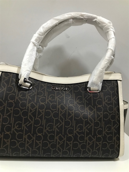 Túi CK Nâu Viền Trắng KG+