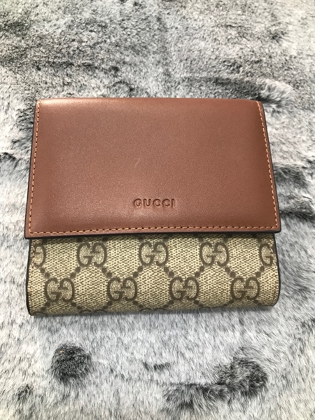 Ví GG 2 Ngăn Xám Phối Nâu+