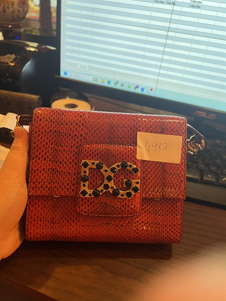 Túi D & G da rắn đỏ TB +