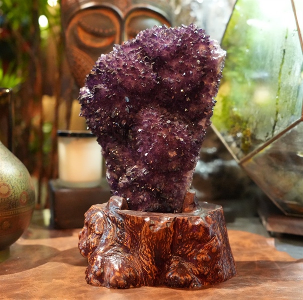 Hốc thạch anh tím to (s37) +