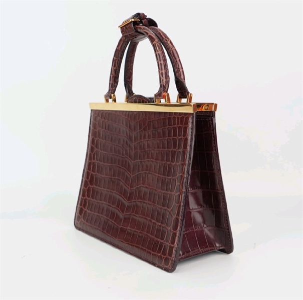 Túi LV vân da tím đỏ 24cm (BQ) KG+