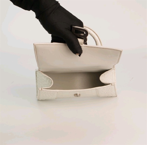 Túi Balenciga Hourglass trắng size 16 cm - TB +