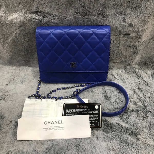 Túi Chanel xanh dương KG+
