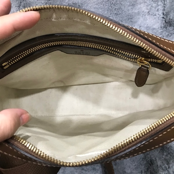 Túi GG đeo chéo nâu KG+
