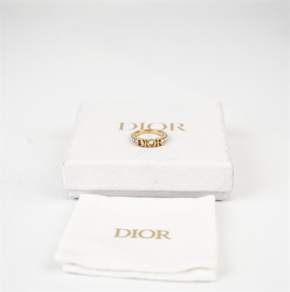 Nhẫn Dior vàng đính đá +
