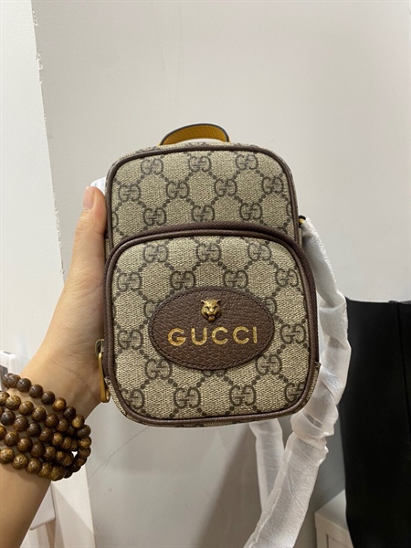 Túi Đeo Chéo GG Xám Đầu Hổ+