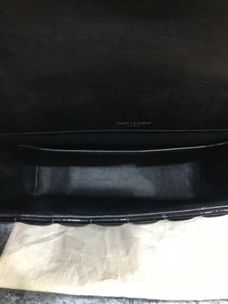 Túi xách YSL đen bóng 25cm KG+