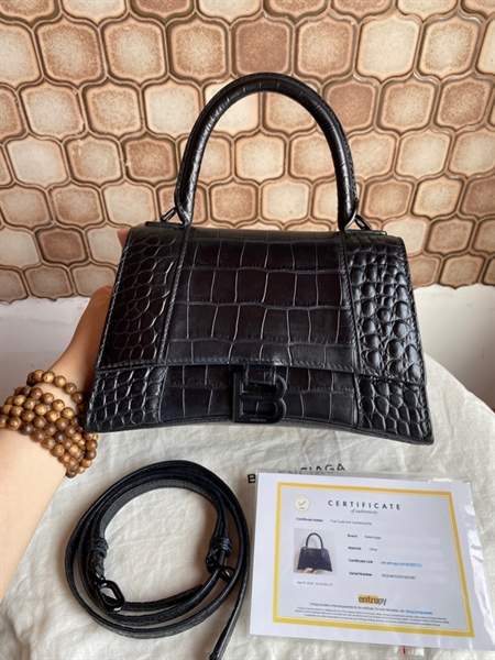 Túi Balenciaga Hourglass Đen+
