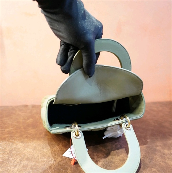 Túi Dior Lady màu xanh quân đội +