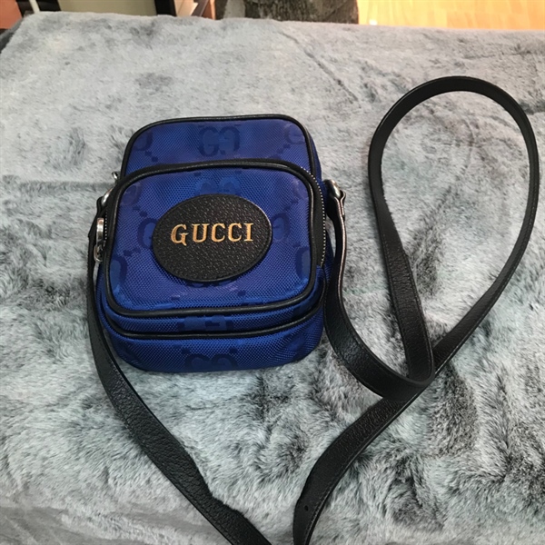 Túi GG đeo chéo xanh dương viền đen+