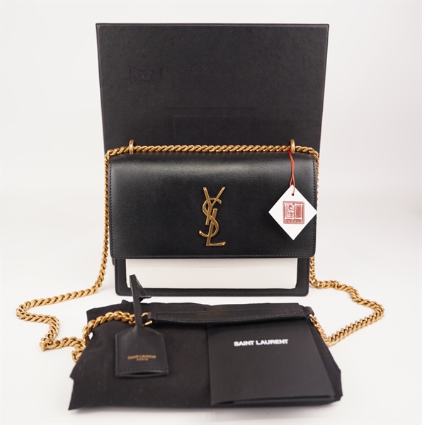 Túi YSL trắng đen 22cm+