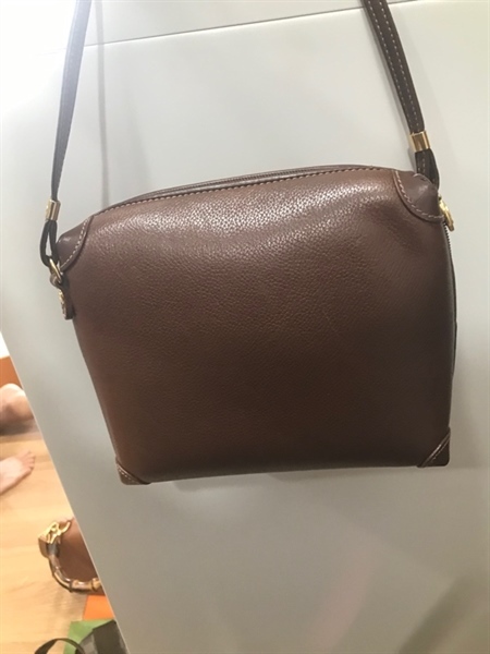 Túi GG đeo chéo màu nâu đậm KG+