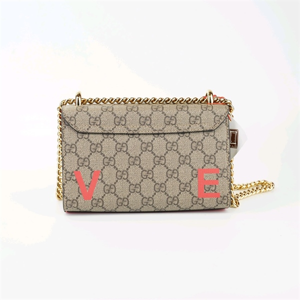 Túi GC hoa nâu có chữ LOVE 2 mặt sz20+