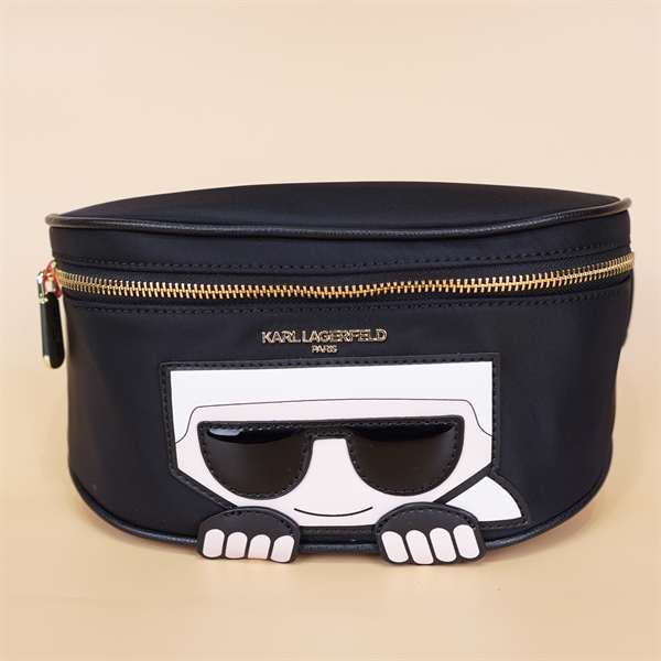 Túi bao tử Karl lagerfeld den hình mặt người KG+