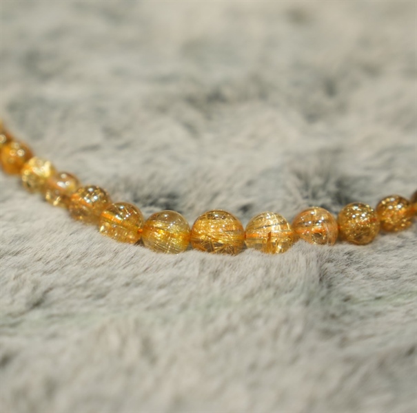 Vòng chuỗi thạch anh tóc vàng 769229 (83 hạt) +