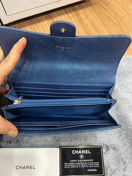 Ví chanel xanh pearly+