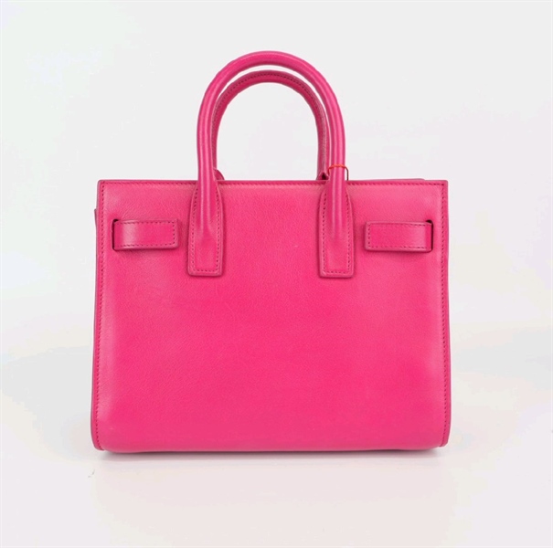 Túi YSL xách tay màu hồng đậm sz 22cm KG+