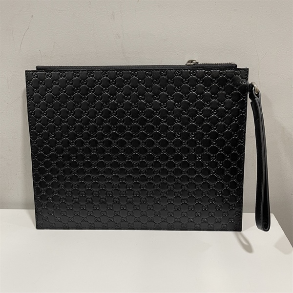 Túi clutch GG Đen Vân Nổi+