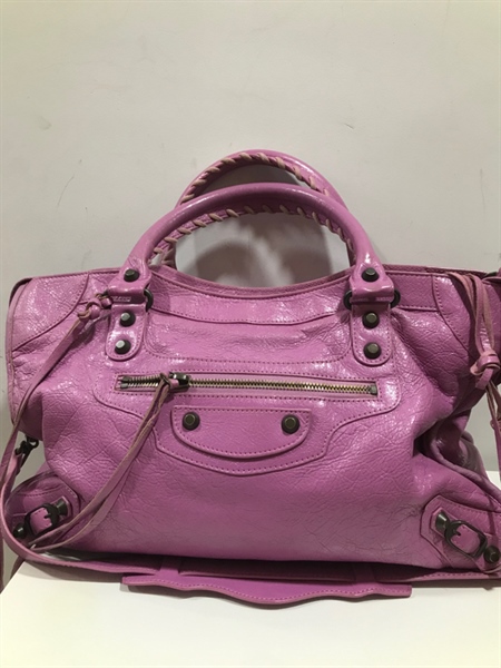 Túi Balenciaga Tím Hoa Cà+