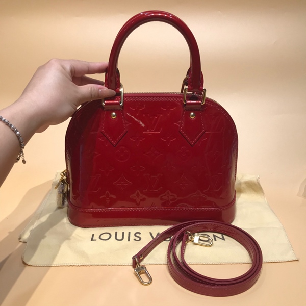 Túi LV Alma đỏ đô có ổ chìa+