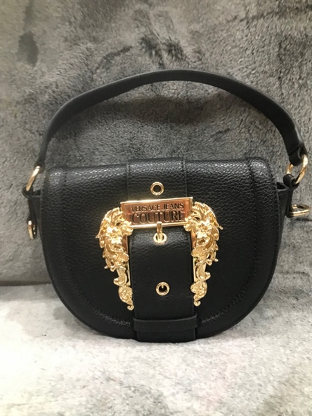 Túi Versace đen dáng bầu +