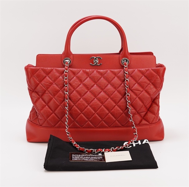 Túi Chanel đỏ dây xích size 38cm KG+